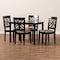 Baxton Studio Caron Sand Upholstered Espresso Finished Wood 5-Piece Dining Set 153-9401-8026 - alternate 5
